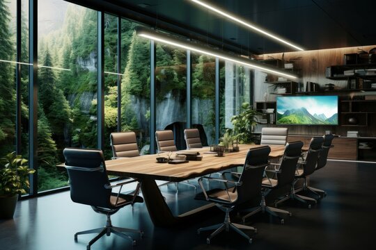 Strategic It administrator meeting. Project group. Generate Ai