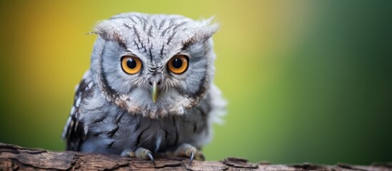 The Eastern screech owl, a small and adorable gray owl, is both a cute and beautiful creature of nature found outdoors.