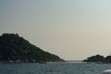 Koh Nang Yuan, Thailand. It is an island near Koh Tao. An island that tourists like to go diving.