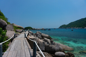 Pier walkway at Koh Tao, Thailand.