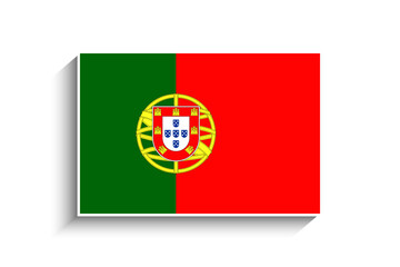 Flat Rectangle Portugal Flag Icon
