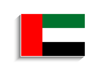 Flat Rectangle United Arab Emirates Flag Icon