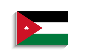 Flat Rectangle Jordan Flag Icon