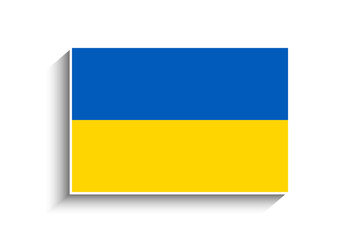 Flat Rectangle Ukraine Flag Icon