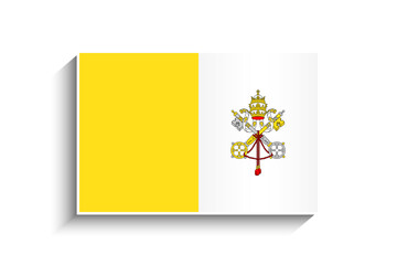 Flat Rectangle Vatican Flag Icon