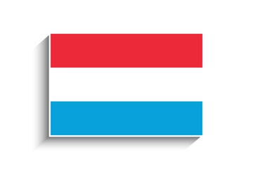 Flat Rectangle Luxembourg Flag Icon