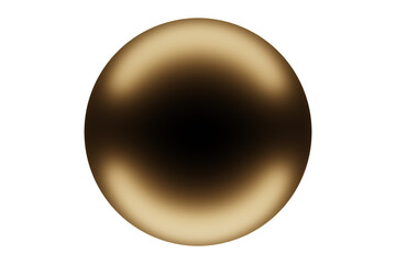 Gold glossy geometric abstract shape