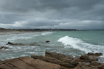 Paysage de mer en automne - Bretagne France