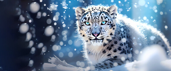 Snow Leopard. Generated AI. Photoshop has been improved.