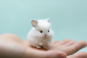 Playful Cute baby rabbit. Happy pet sweet. Generate Ai