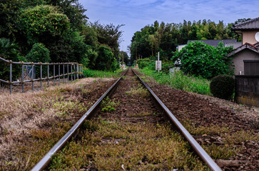 田舎の単線、鉄道