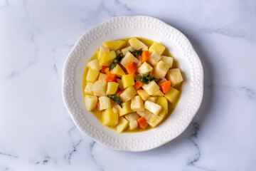 Turkish olive oil foods; celery (Turkish name; Zeytinyagli kereviz)