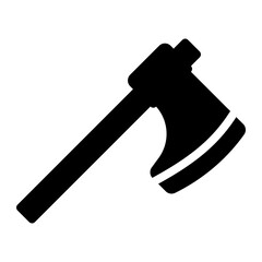 Axe black solid glyph icon