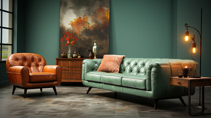 modern living room HD 8K wallpaper Stock Photographic Image 