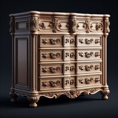 antique wooden cabinet with drawers