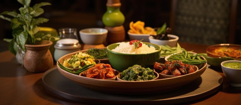 The background of the restaurant had a warm and inviting texture, reminiscent of a cozy home, as the aroma of Indian and Asian spices filled the air. Sipping on a cup of delicious, steaming green tea