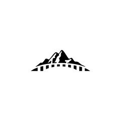 mountain bridge logo design