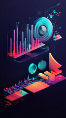 3D Exploring the Intricate Intersection of Infographic Artistry, Cutting-Edge Tech Concepts, Visually Striking Surrealism, and the Boundless Imagination of the Digital Era