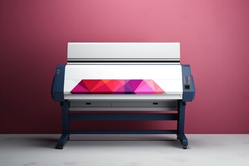 Detailed Large format printer mockup. Cmyk offset. Generate Ai - obrazy, fototapety, plakaty