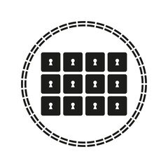Fototapeta premium Lockers icon. Vector illustration. EPS 10.