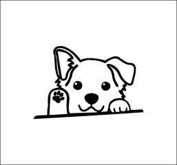 dog head concept design logo