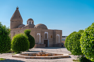 Chashma Ayub Mausoleum is located in Bukhara, Uzbekistan - obrazy, fototapety, plakaty