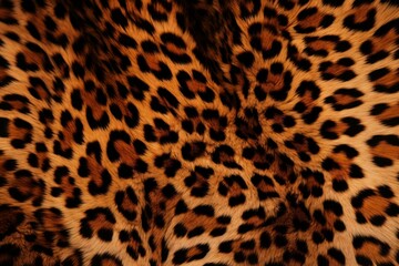 Exotic Leopard fur banner texture. Skin fabric print. Generate Ai