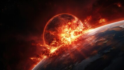 Cataclysmic Cosmic Collision of Planets