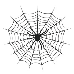 Fototapeta premium A cobweb vector isolated on a White background, A Spider web silhouette