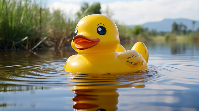 yellow rubber duck HD 8K wallpaper Stock Photographic Image 