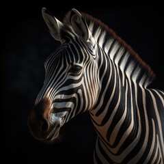 Portrait of a majestic Zebra