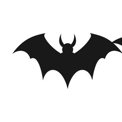 Vampire vector isolated on a white background, A silhouette of Bat flying