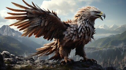 Fototapeta premium golden eagle in the zoo