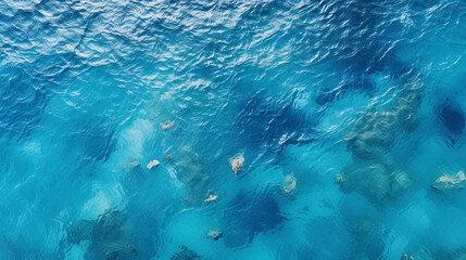aerial view of blue sea surface