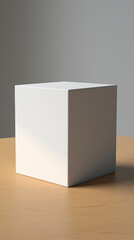 Exquisite Minimalist Packaging Concept, Elegance Embodied in a Carton Box Mockup for Your Modern Brand Identity