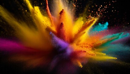 Colorful powders explosion background.