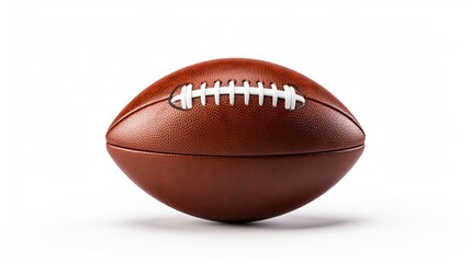 Football isolated on a white background as a professional sport ball for traditional American and Canadian game play on a white background