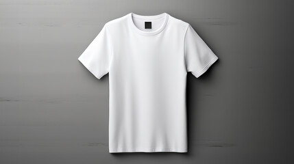 Stylish T-Shirt Mockup Hanging on a Wall in a Modern Interior, Fashionable Clothing and Design Showcase Concept for Apparel Brands and Graphic Designers