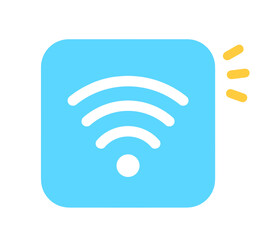 シンプルな水色のWi-Fiアプリ