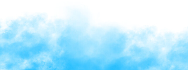 Light Blue Smoke transparent background. Realistic fog or mist texture isolated on background....