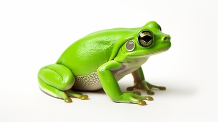 Naklejka premium Green Frog isolated on white