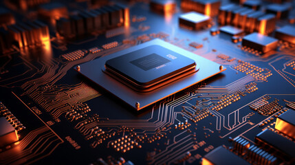 Computer Chip Circuit Board