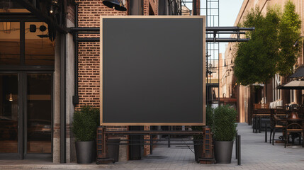 Captivating Contemporary Outdoor Billboard Mockup Showcasing Modern Advertising Innovation in Urban Landscapes