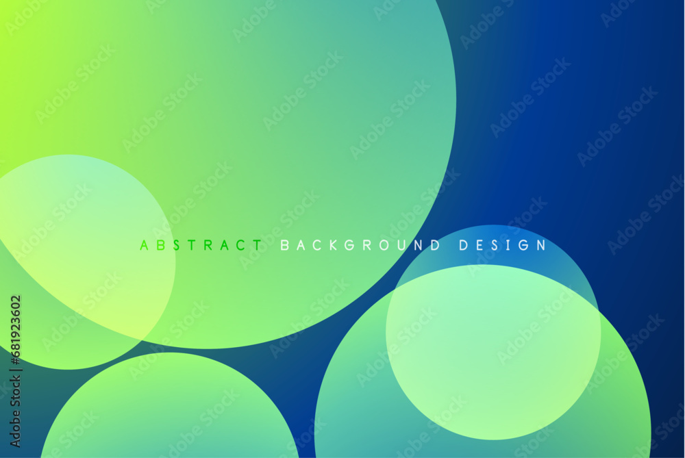 Poster abstract tech circles vector background, technology digital bubbles
