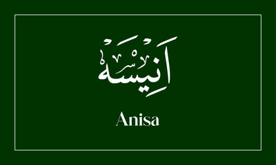 Anisa  Name in  Calligraphy logo