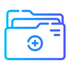 medical history Line Gradient Icon