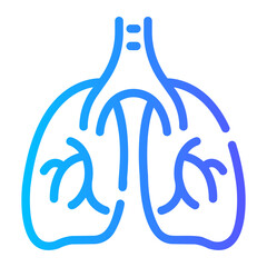 lungs Line Gradient Icon