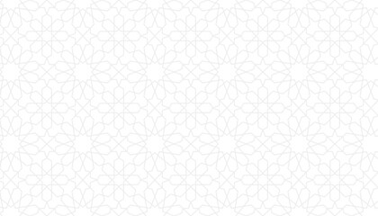 white abstract islamic background with arabian pattern style and seamless concept