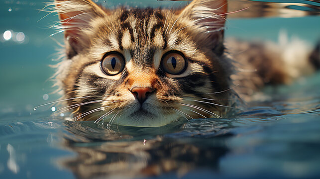 close up of a cat HD 8K wallpaper Stock Photographic Image 
