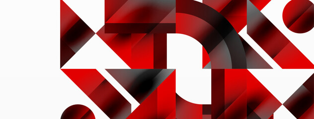 Glossy circle, square, triangle shapes minimalist geometric backdrop. Sleek, contemporary design with a touch of sophistication for digital designs, presentations, website banners, social media posts